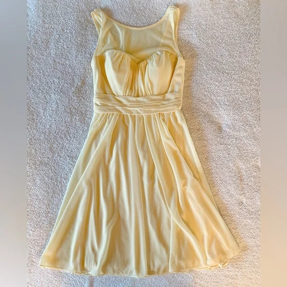 yellow bridesmaid dresses david's bridal David's Bridal | Dresses | Davids Bridal Bridesmaid Dress Canary Yellow Strapless